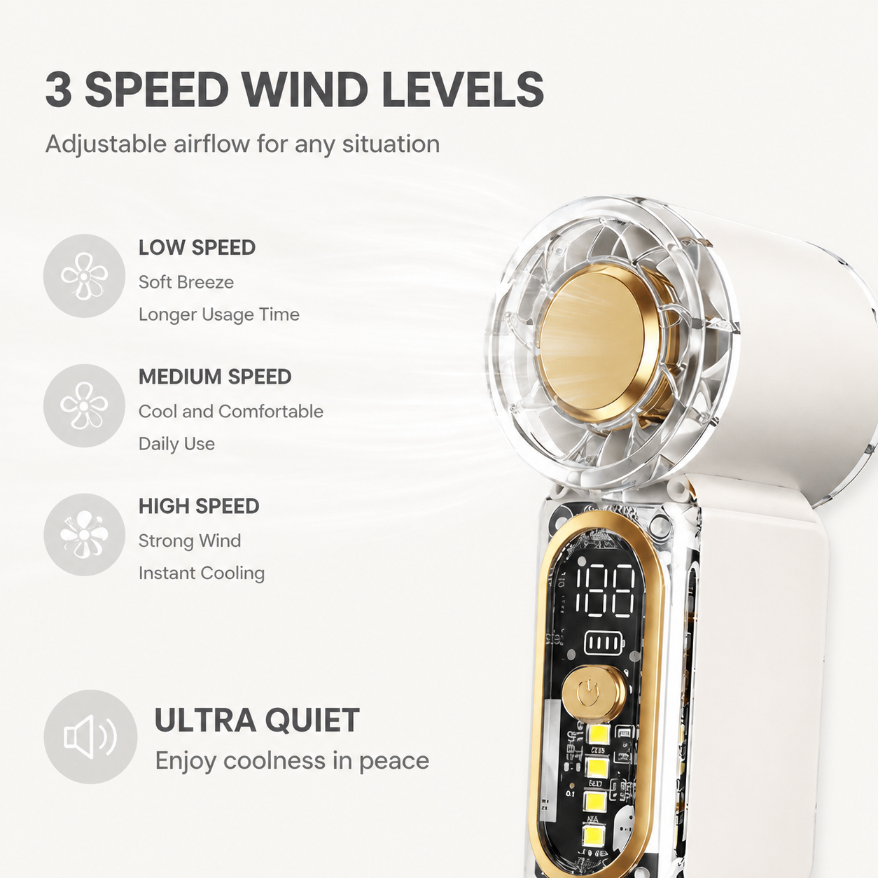 Mini Rechargeable Handheld Fan