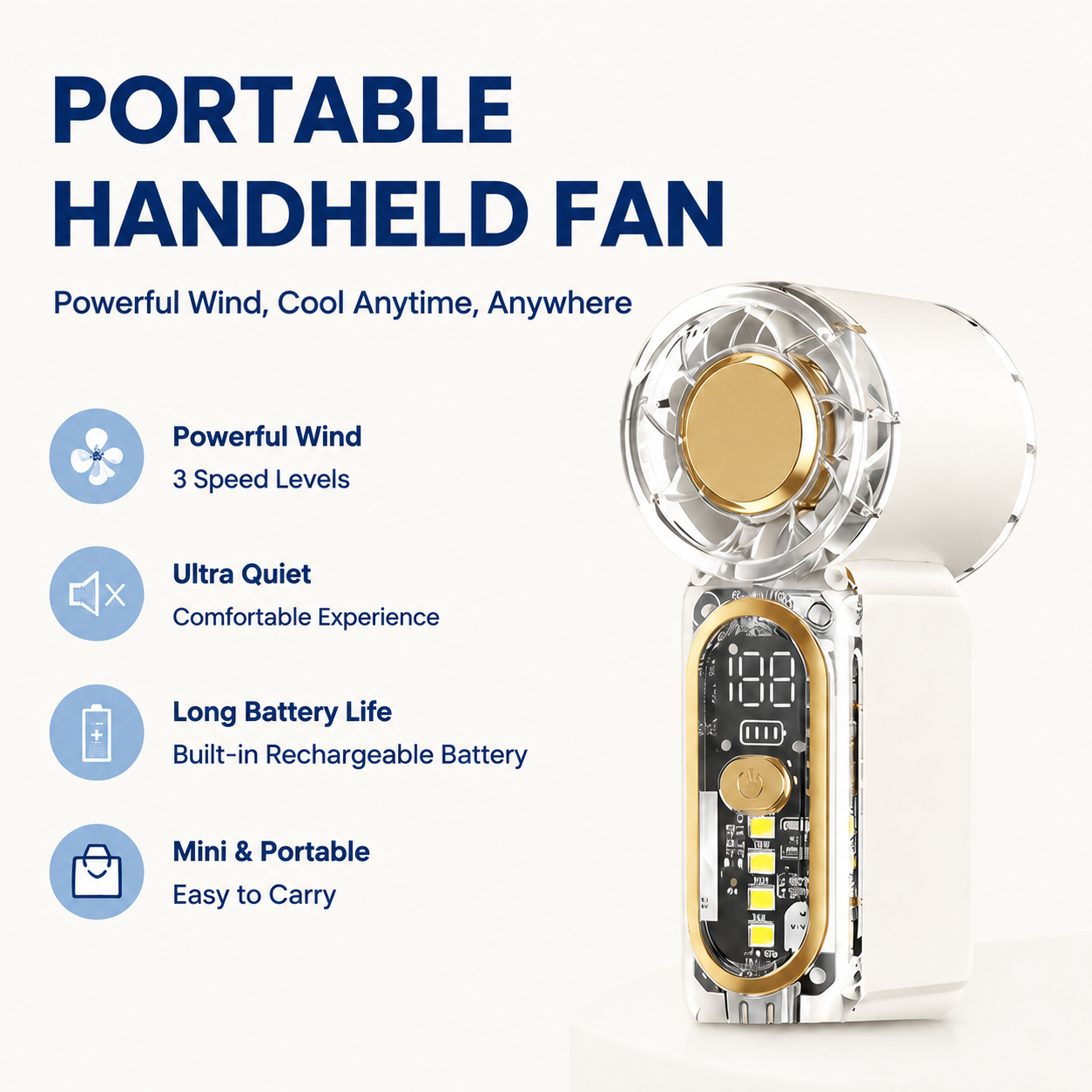 Mini Rechargeable Handheld Fan