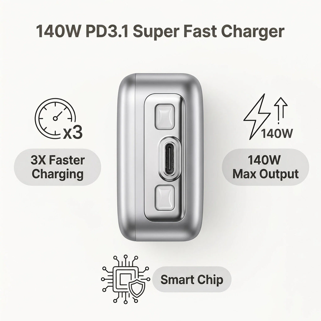 Portable USB-C Charging Safety Adapter