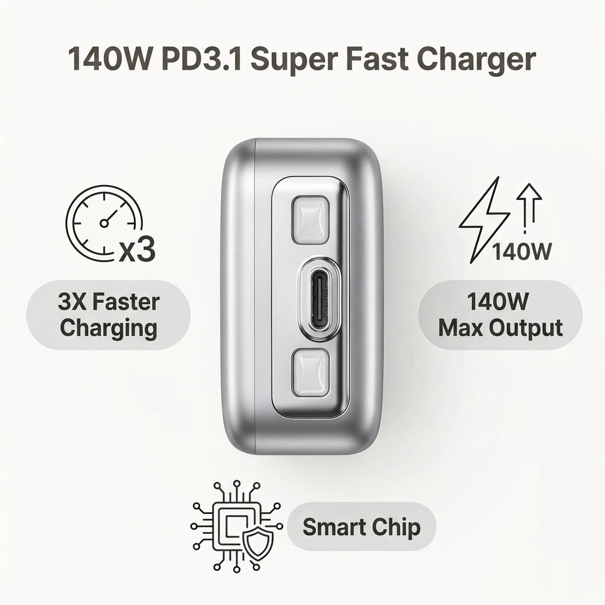 Portable USB-C Charging Safety Adapter